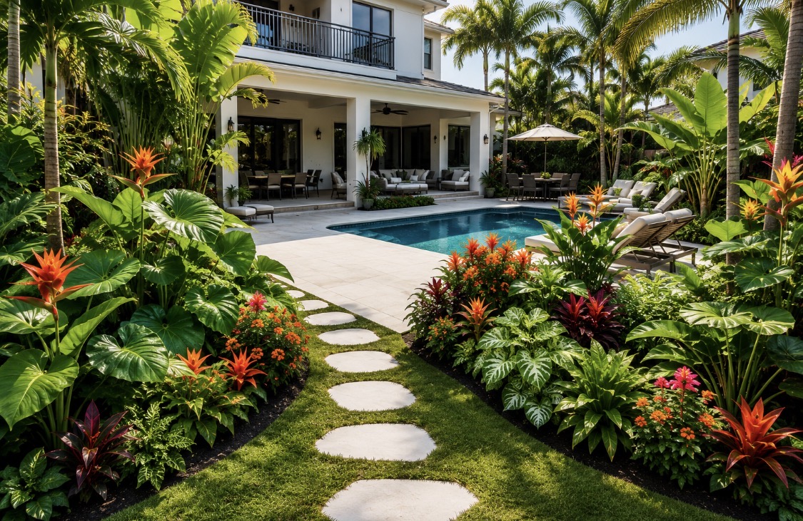 Tropical Florida landscaping